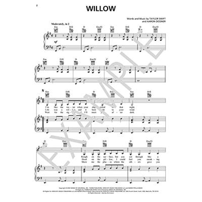 Hal Leonard Taylor Swift Evermore voor piano, zang en gitaar