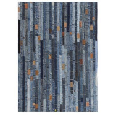 vidaXL Tapijt jeans tailleband patchwork 120x170 cm denimblauw vidaXL Tapijt jeans tailleband patchwork 120x170 cm denimblauw