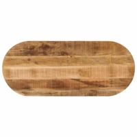 Tafelblad ovaal 110x50x3,8 cm massief ruw mangohout - thumbnail