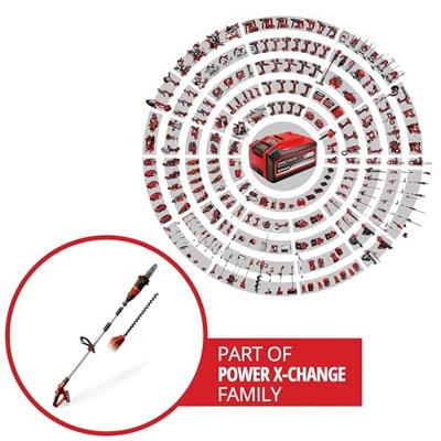 Einhell accu tuin-multitool ge-hc 18 li t kit - power x-change - 18 v/3.0 ah/li-ion - zwaardlengte kettingzaag: 200 mm - bladlengte heggenschaar: 450 mm - tandafstand: 16 mm - incl. 1x 3.0 ah accu en lader Einhell accu tuin-multitool ge-hc 18 li t kit - power x-change - 18 v/3.0 ah/li-ion - zwaardlengte kettingzaag: 200 mm - bladlengte heggenschaar: 450 mm - tandafstand: 16 mm - incl. 1x 3.0 ah accu en lader