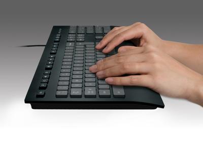 Logitech K280E Pro f/ Business toetsenbord Kantoor USB QWERTY US International Zwart