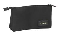 Pennenetui met 3 vakken El Ganso Black Zwart 22 x 12 x 3 cm - thumbnail