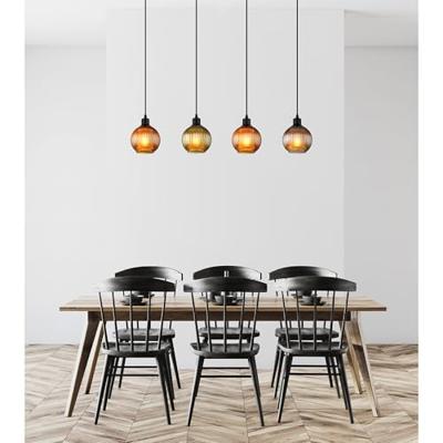 Globo HanglampZumba gekleurd glas 4-lichts - 15638-4