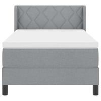 Boxspringbed met Matras - Lichtgrijs - 100 x 200 cm - Stof - thumbnail