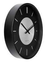 NeXtime - Wandklok 25cm - Stil - Zwart|Zilver - Metaal - NeXtime - thumbnail