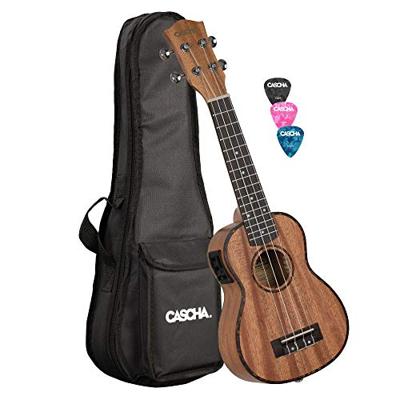 Cascha HH2026E Premium Mahogany E/A sopraan ukelele set