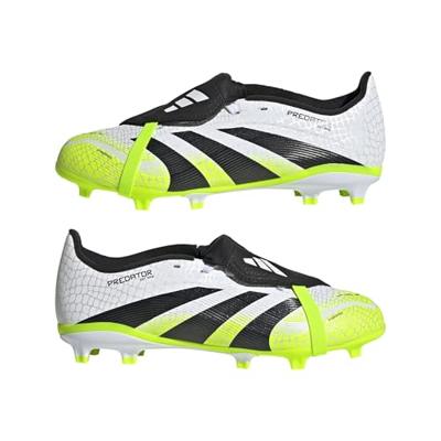 adidas Predator League FT Gras / Kunstgras Voetbalschoenen (MG) Kids Wit Zwart Neongeel
