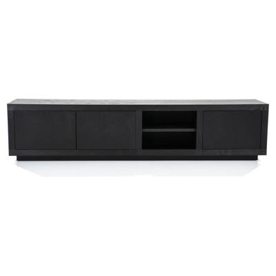 Eleonora TV-meubel 'Helsinki' Eiken, kleur Zwart, 200cm