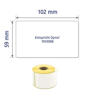 Avery-Zweckform A1933088 Etiketten (rol) 102 x 59 mm Folie Wit 1 stuk(s) Universele etiketten