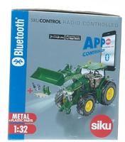 Siku Control bestuurbare tractor John Deere 7310R met voorlader en Bluetooth App besturing - thumbnail