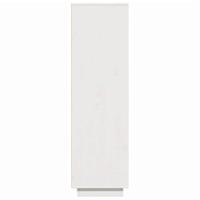 Hoge kast 89x34x116,5 cm massief grenenhout wit - thumbnail