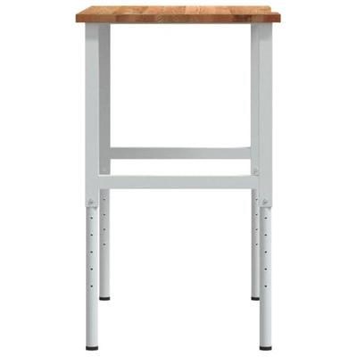 Werkbank 100x60x(71,5-98) cm eikenhout lichtbruin