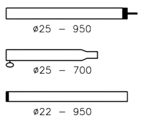Campking Tentstok 25mm 170/260 Alu - thumbnail