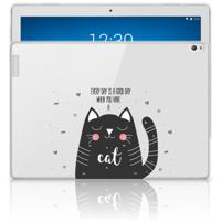 Lenovo Tab P10 Tablet Back Cover Cat Good Day - thumbnail