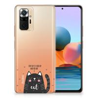 Xiaomi Redmi Note 10 Pro Telefoonhoesje met Naam Cat Good Day - thumbnail