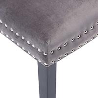Eetkamerstoelen 2 st fluweel grijs - thumbnail