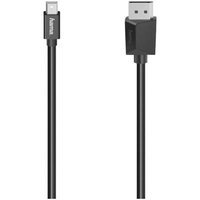 Hama Kabel 4K Ultra-HD Mini-Displayport naar Displayport 1.2, 1.50m Kabel Zwart Hama Kabel 4K Ultra-HD Mini-Displayport naar Displayport 1.2, 1.50m Kabel Zwart