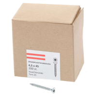 Hoenderdaal Spaanplaatschroef Vz Pk Torx TX25 4.5X45 | 200 stuks - 0206.01.33801 - thumbnail