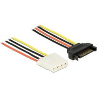 Delock Stroom Aansluitkabel 0.2 m Zwart, Rood, Wit, Geel - thumbnail