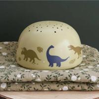 Nachtlampje jongen met sterrenprojector DINO A Little Lovely Company kaki - thumbnail
