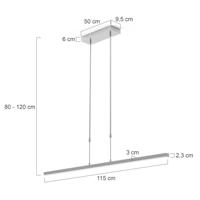 Steinhauer Up en down hanglampBande rvs - 3319ST - thumbnail