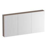 Brauer Impress Deluxe Spiegelkast - 140 cm - met interne en externe Verlichting - 3 Dubbelzijdige Spiegeldeuren - Mat Mokka - thumbnail
