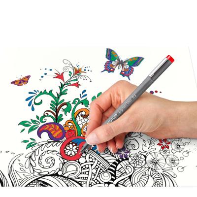 Fineliner staedtler pigment 308 0.3mm 6 st ass Fineliner staedtler pigment 308 0.3mm 6 st ass