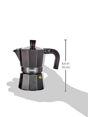 Italiaanse Koffiepot Monix Braisogona_M640003 Zwart Aluminium 3 Koppar - thumbnail