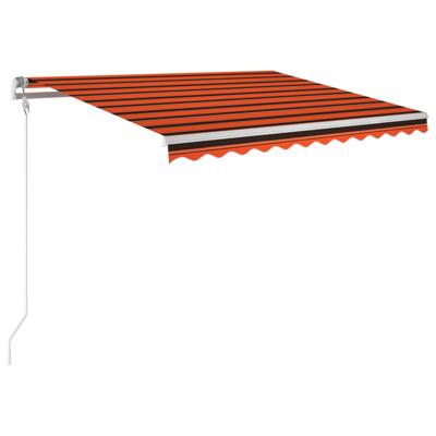 Luifel automatisch uittrekbaar 300x250 cm oranje en bruin