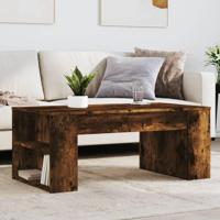 Salontafel 102x55x42 cm bewerkt hout gerookt eikenkleurig - thumbnail