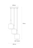 Lucide ELOISE - Hanglamp - Ø 40 cm - 3xE27 - Zwart - thumbnail