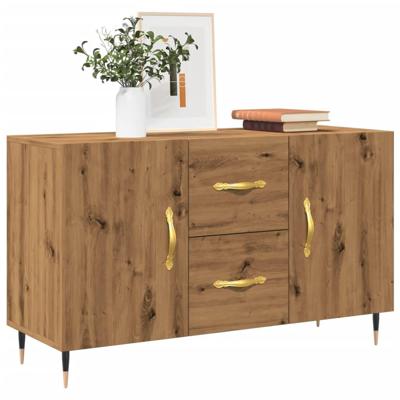 Dressoir 100x36x60 cm bewerkt hout artisanaal eikenkleurig Dressoir 100x36x60 cm bewerkt hout artisanaal eikenkleurig