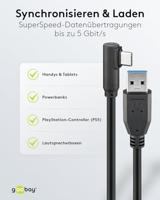 goobay USB-C > USB-A 3.0 90° kabel - thumbnail