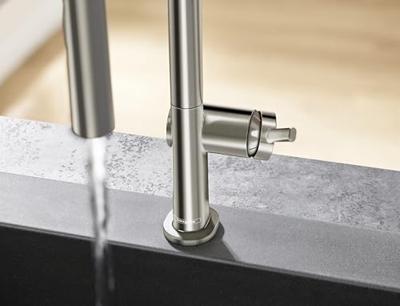 Hansgrohe Talis M54 ééngreeps keukenmengkraan 210 met uittrekbare vuistdouche en sBox, 2 straalsoorten, rvs look Hansgrohe Talis M54 ééngreeps keukenmengkraan 210 met uittrekbare vuistdouche en sBox, 2 straalsoorten, rvs look