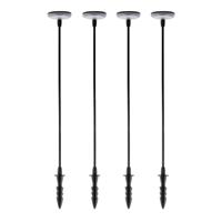 4x Sunflower Solar Tuinlamp Zwart - thumbnail