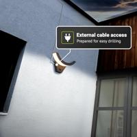Leeds - LED Wandlamp met sensor - 10 Watt 780 Lumen - Bewegingssensor en schemerschakelaar - 3000K warm wit licht - zwart - thumbnail