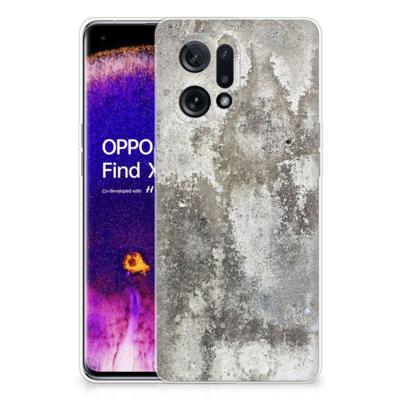 OPPO Find X5 | TPU | Siliconen hoesje | Beton Print