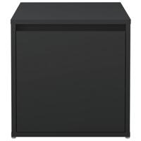Opbergbox met lade 40,5x40x40 cm bewerkt hout zwart - thumbnail