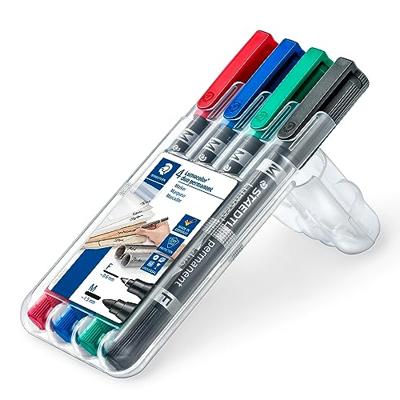 Staedtler Lumocolor duo 348 WP4 Permanent marker Rood, Blauw, Groen, Zwart Watervast: Ja