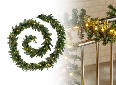 Kerstslinger met verlichting - 270 cm