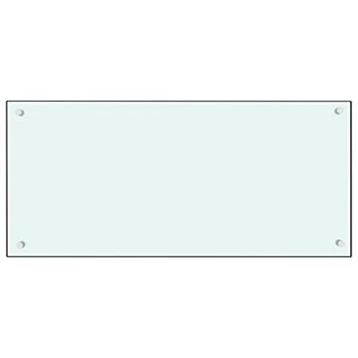 VidaXL Spatscherm keuken 90x40 cm gehard glas wit