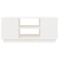 Salontafel 90x49x40,5 cm massief grenenhout wit - thumbnail