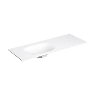 Clou Hammock Wastafelblad Enkele Waskom Links 130cm Aluite Mat Wit