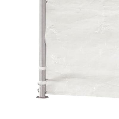 Prieel met dak 11,15x4,08x3,22 m polyetheen wit - thumbnail