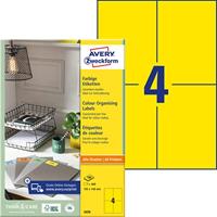 Avery gekleurde universele etiketten ft 105 x 148 mm (b x h), 400 stuks, geel - thumbnail