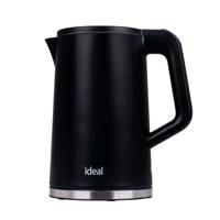 IDEAL Waterkoker 1,7 l, stalen behuizing, vermogen 1500 W, zwart - thumbnail