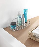 Metaltex onda badkamerrek 26x11x11 cm zilver - thumbnail