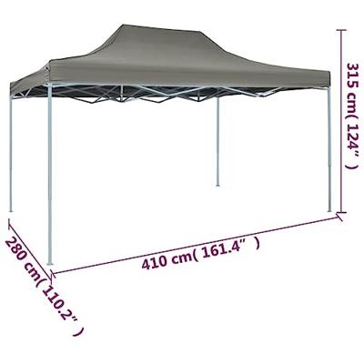 VidaXL Partytent inklapbaar 3x4 m staal antraciet