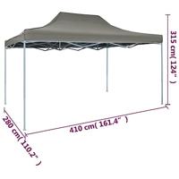 Partytent inklapbaar 3x4 m staal antraciet - thumbnail