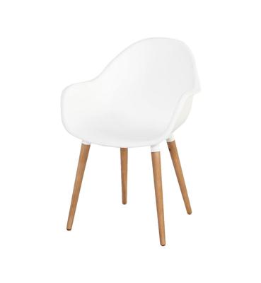 Annestad dining chair white/teak look Eurofar - Eurofar
